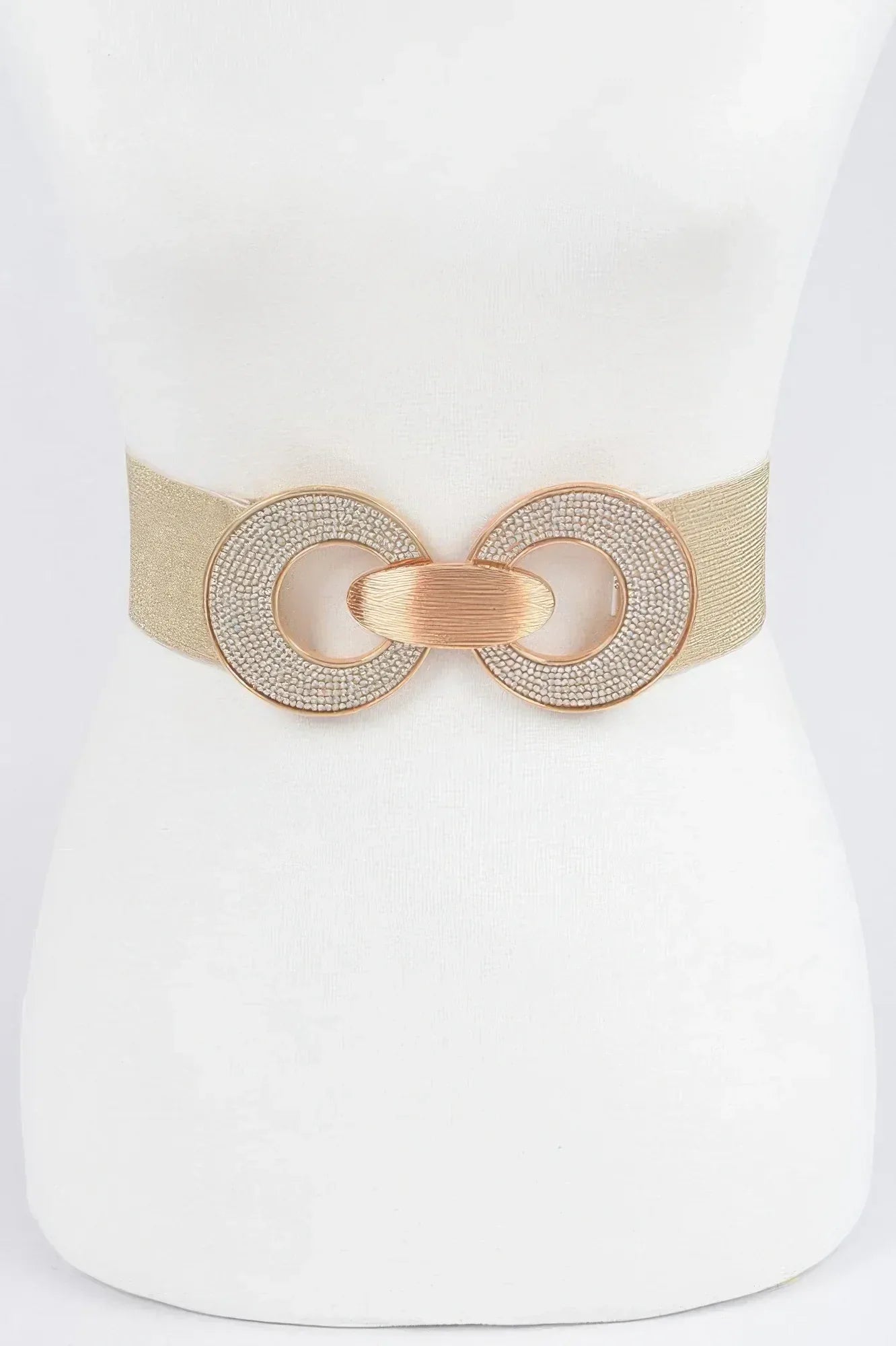 Rhinestone Two Buckle Elastic Belt | Mixtshop LLC
