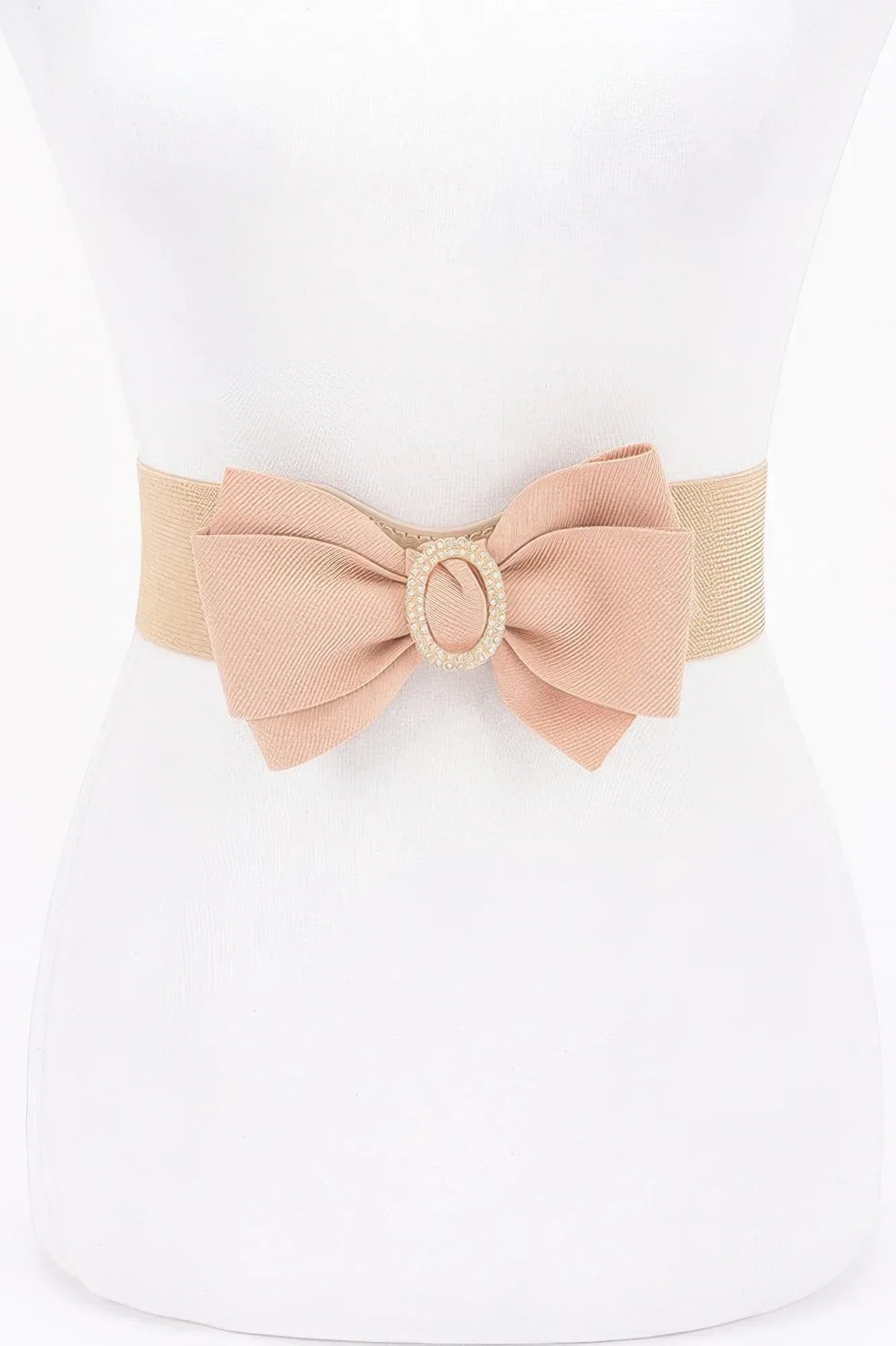 Rhinestone Bow Buckle Stretch Belt | Mixtshop LLC Main image