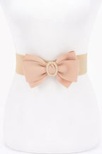 Rhinestone Bow Buckle Stretch Belt | Mixtshop LLC