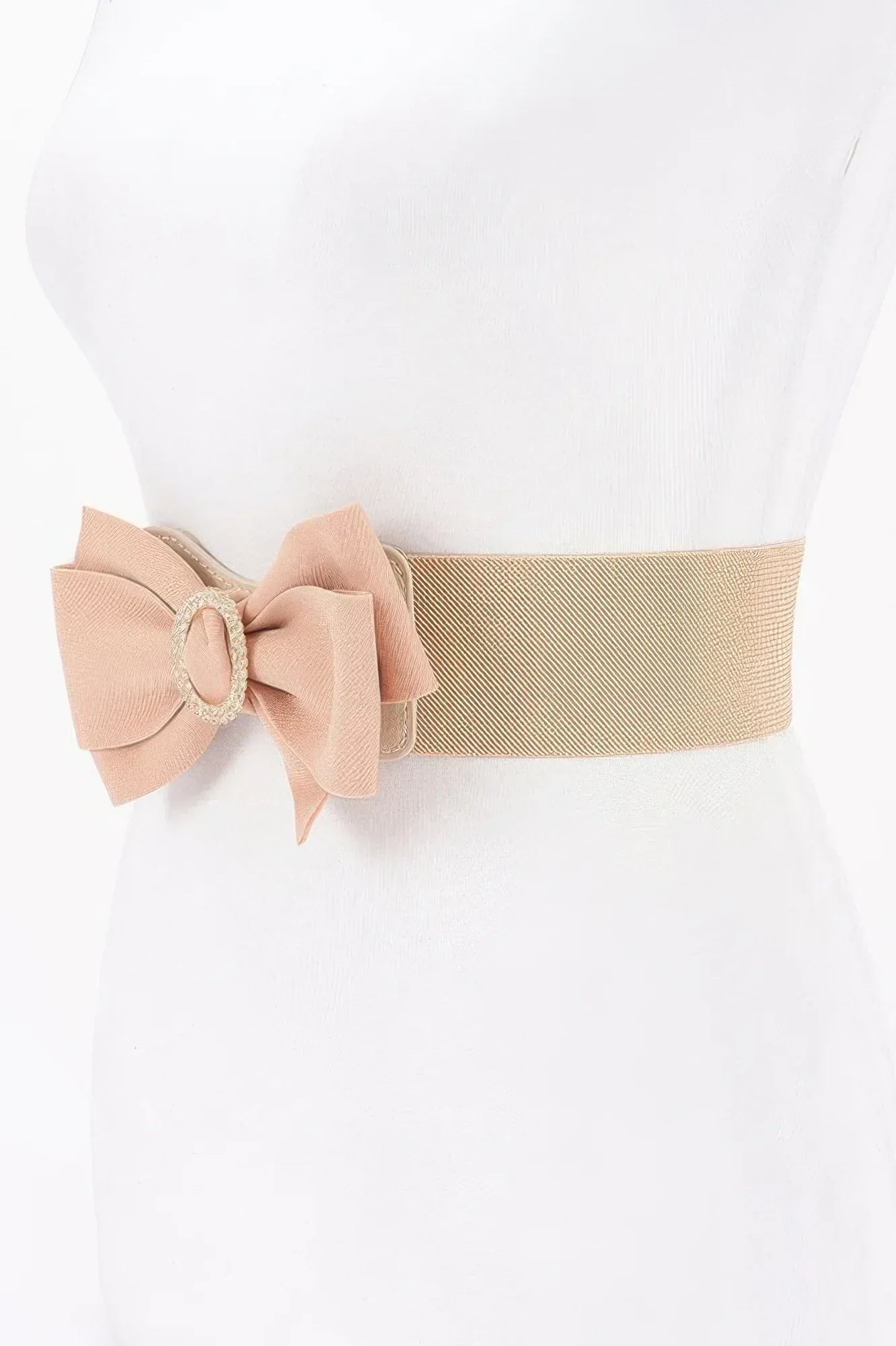 Rhinestone Bow Buckle Stretch Belt Secondary image