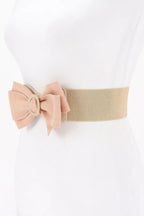 Rhinestone Bow Buckle Stretch Belt | Mixtshop LLC