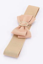 Rhinestone Bow Buckle Stretch Belt | Mixtshop LLC
