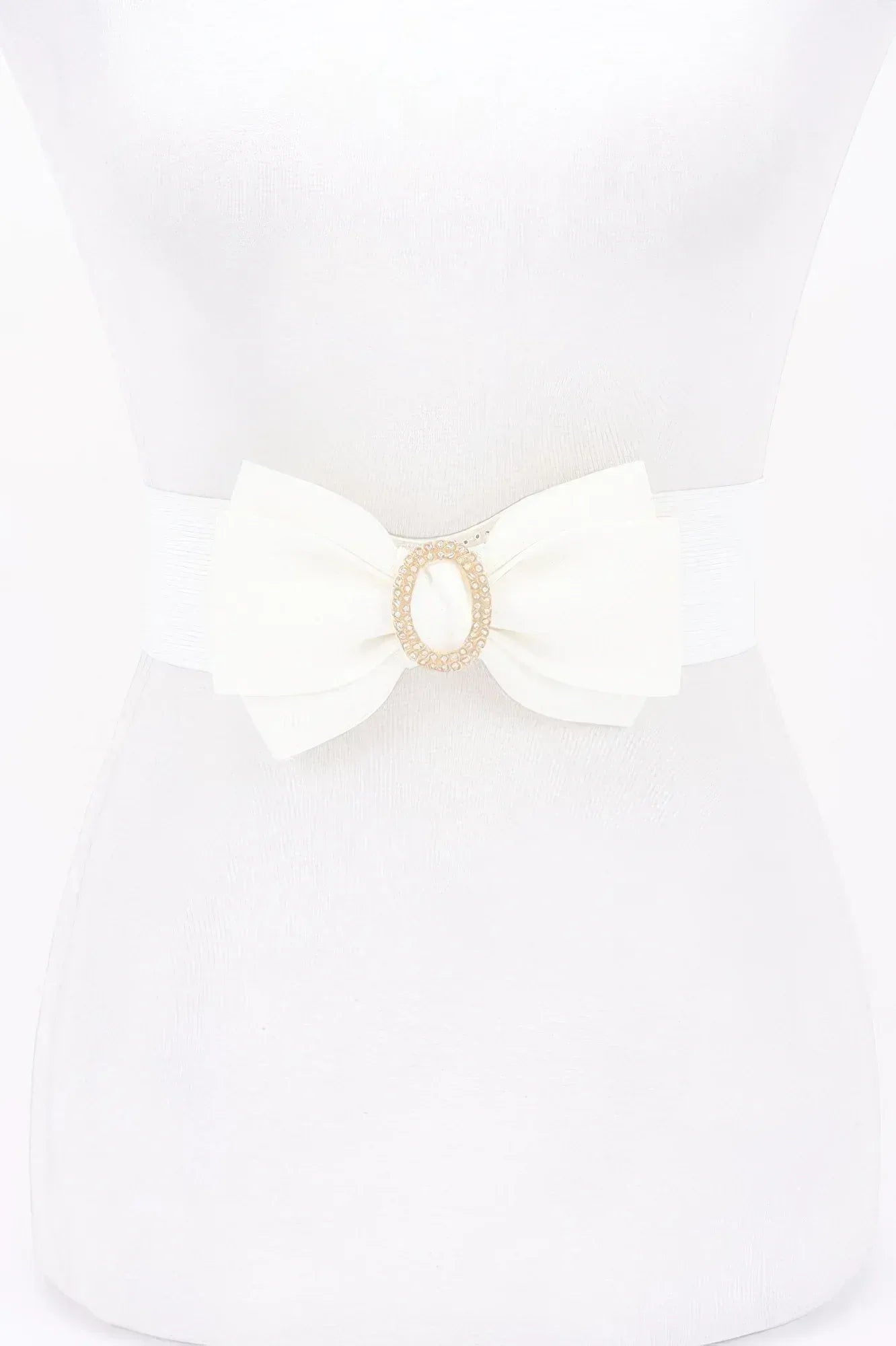 Rhinestone Bow Buckle Stretch Belt | Mixtshop LLC