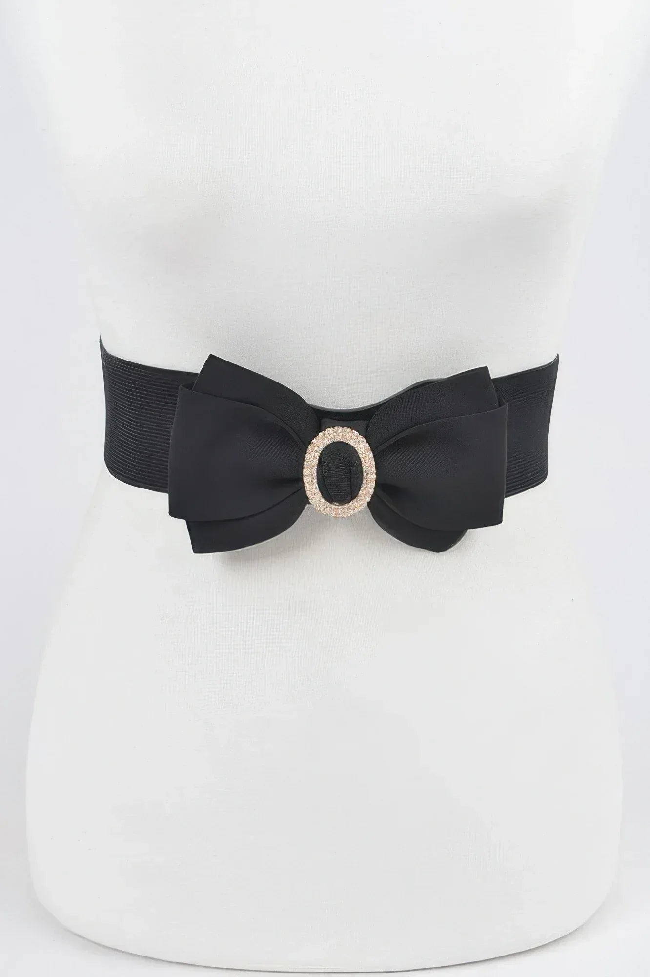 Rhinestone Bow Buckle Stretch Belt | Mixtshop LLC
