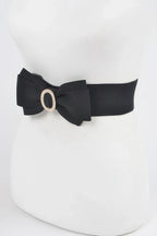 Rhinestone Bow Buckle Stretch Belt | Mixtshop LLC