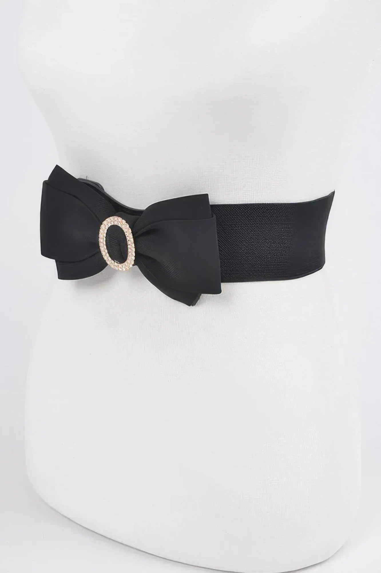 Rhinestone Bow Buckle Stretch Belt | Mixtshop LLC