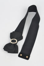 Rhinestone Bow Buckle Stretch Belt | Mixtshop LLC