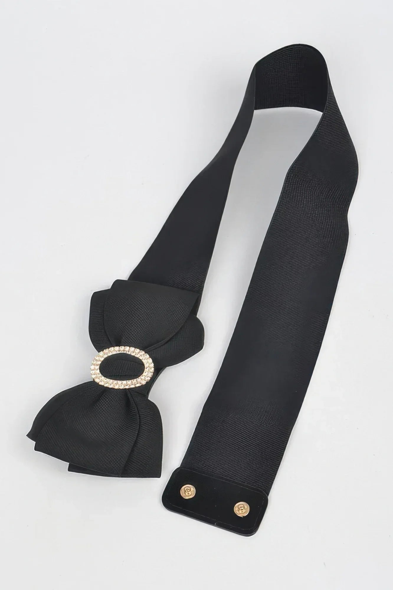Rhinestone Bow Buckle Stretch Belt | Mixtshop LLC