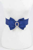 Rhinestone Bow Buckle Stretch Belt | Mixtshop LLC
