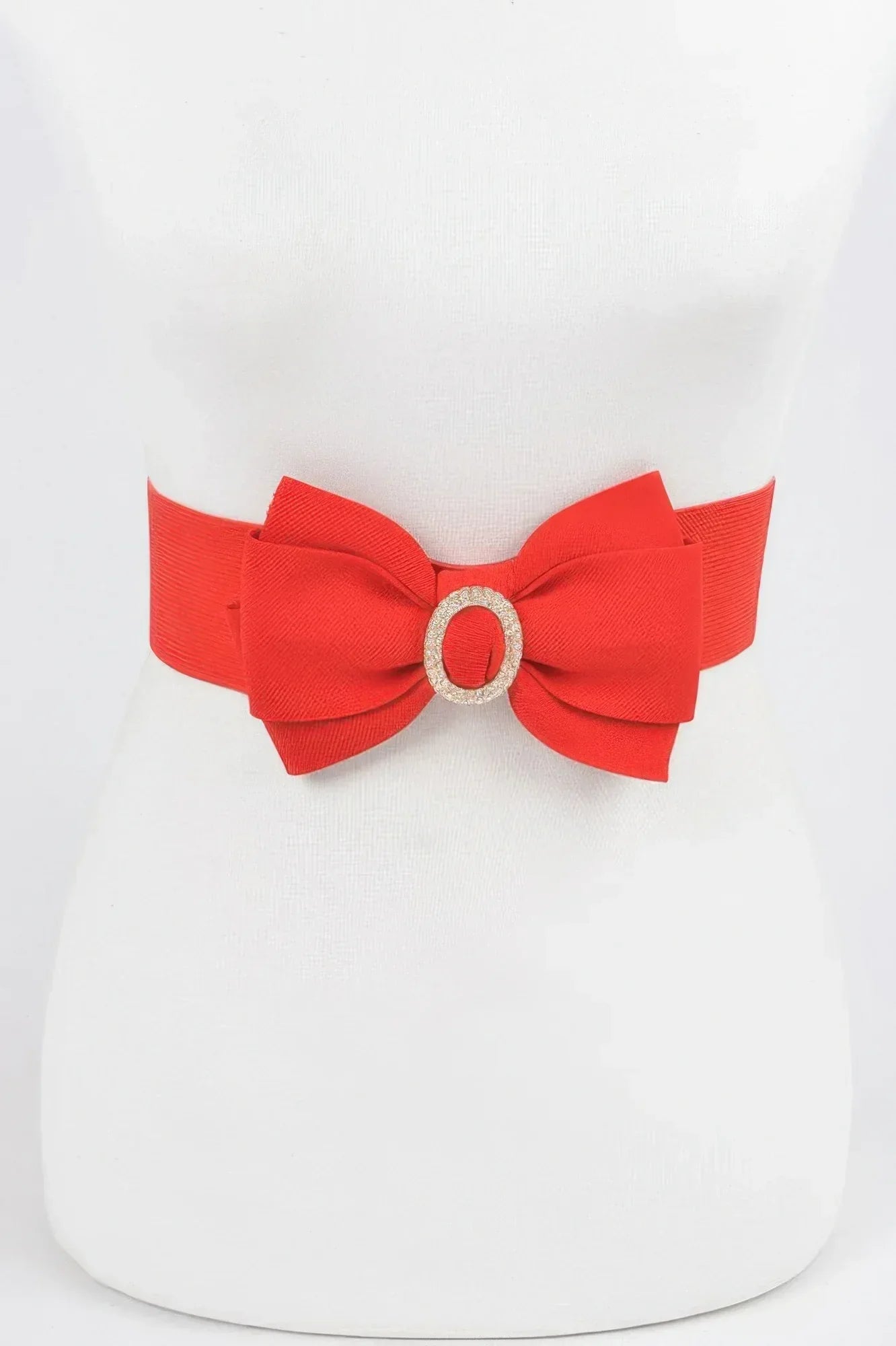 Rhinestone Bow Buckle Stretch Belt | Mixtshop LLC