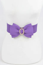 Rhinestone Bow Buckle Stretch Belt | Mixtshop LLC
