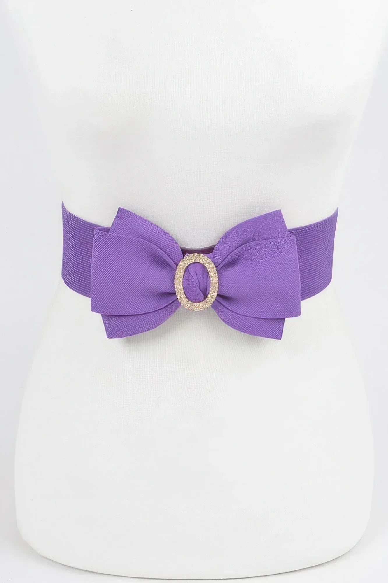 Rhinestone Bow Buckle Stretch Belt | Mixtshop LLC