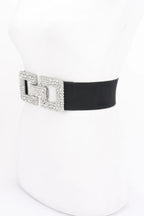 Rhinestone Buckle Elastic Belt | Mixtshop LLC