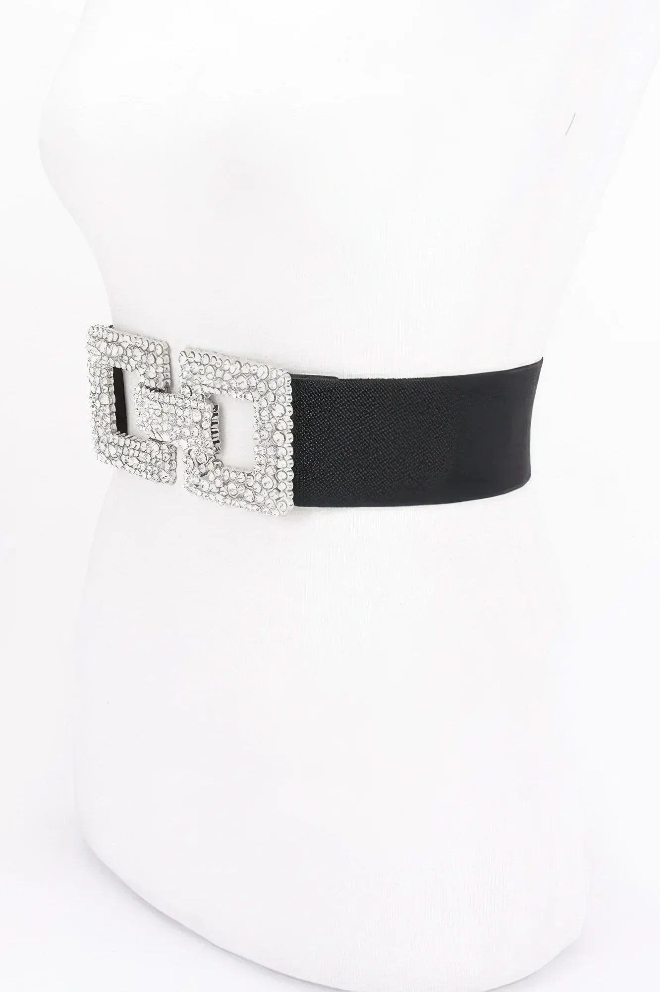 Rhinestone Buckle Elastic Belt | Mixtshop LLC