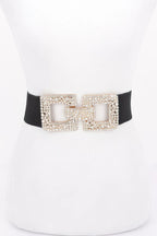 Rhinestone Buckle Elastic Belt | Mixtshop LLC