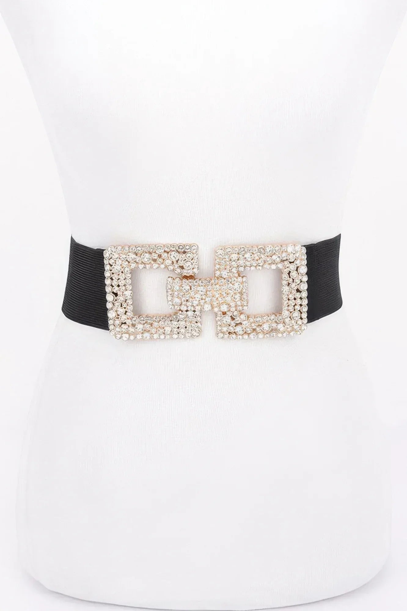 Rhinestone Buckle Elastic Belt | Mixtshop LLC