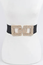 Rhinestone Buckle Elastic Belt | Mixtshop LLC