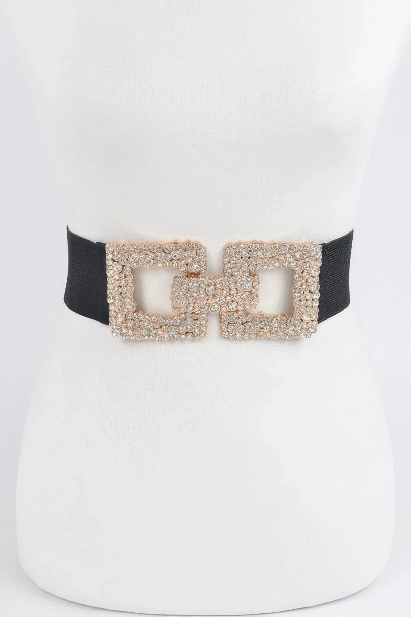 Rhinestone Buckle Elastic Belt | Mixtshop LLC