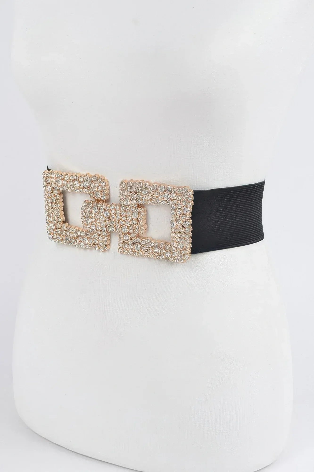 Rhinestone Buckle Elastic Belt | Mixtshop LLC