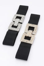 Rhinestone Buckle Elastic Belt | Mixtshop LLC
