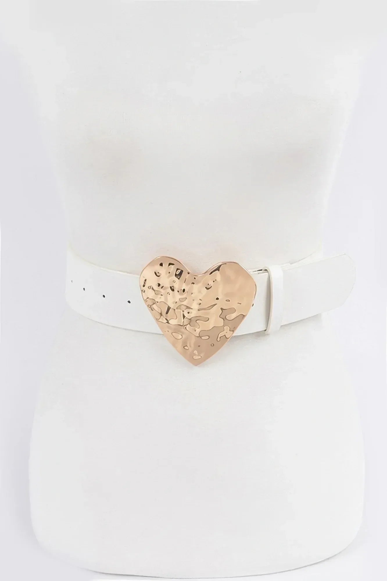 Hammered Heart Shape Buckle Belt | Mixtshop LLC