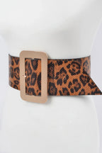 Leopard Big Buckle Belt | Mixtshop LLC