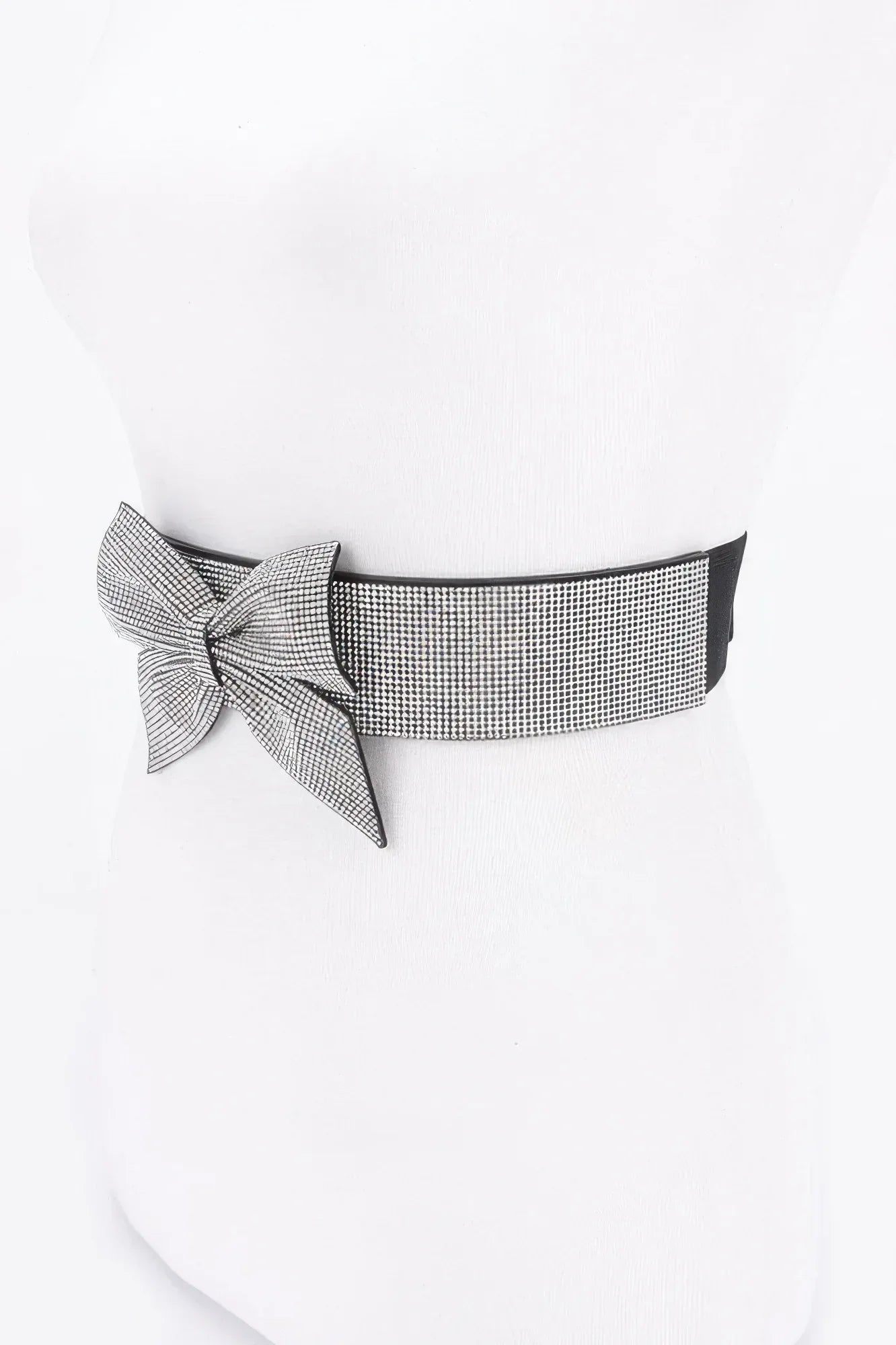 Rhinestone Ribbon Elastic Plus Size Belt Secondary image