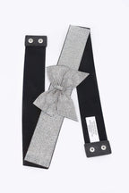 Rhinestone Ribbon Elastic Plus Size Belt | Mixtshop LLC
