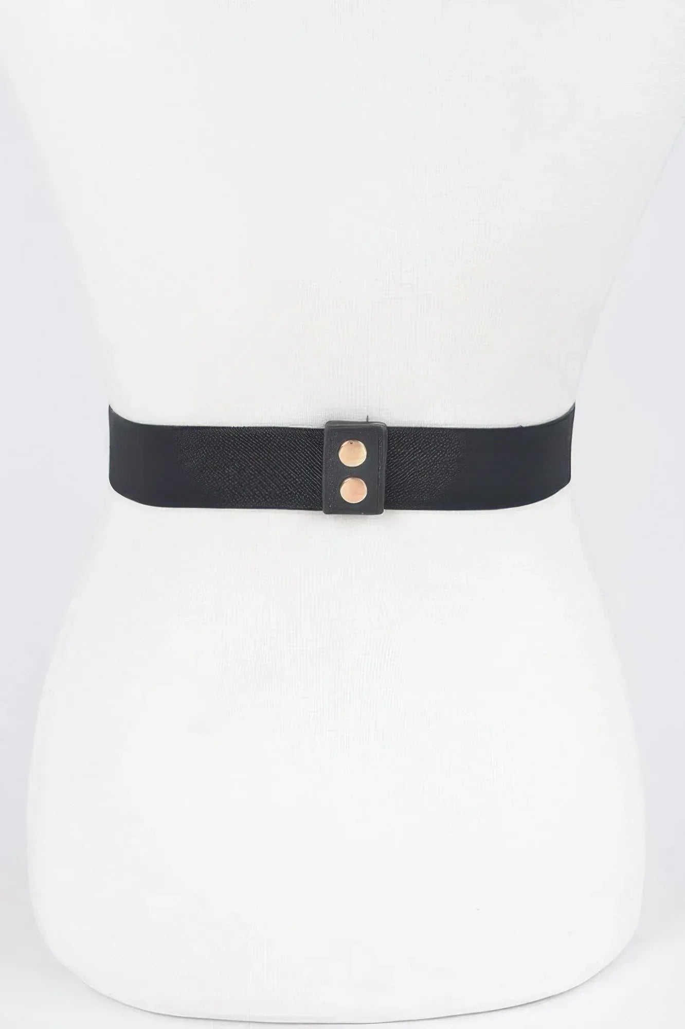 Faux Leather Metal Studded Plus Size Elastic Belt | Mixtshop LLC