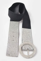 Rhinestone Buckle Plus Size Elastic Belt | Mixtshop LLC