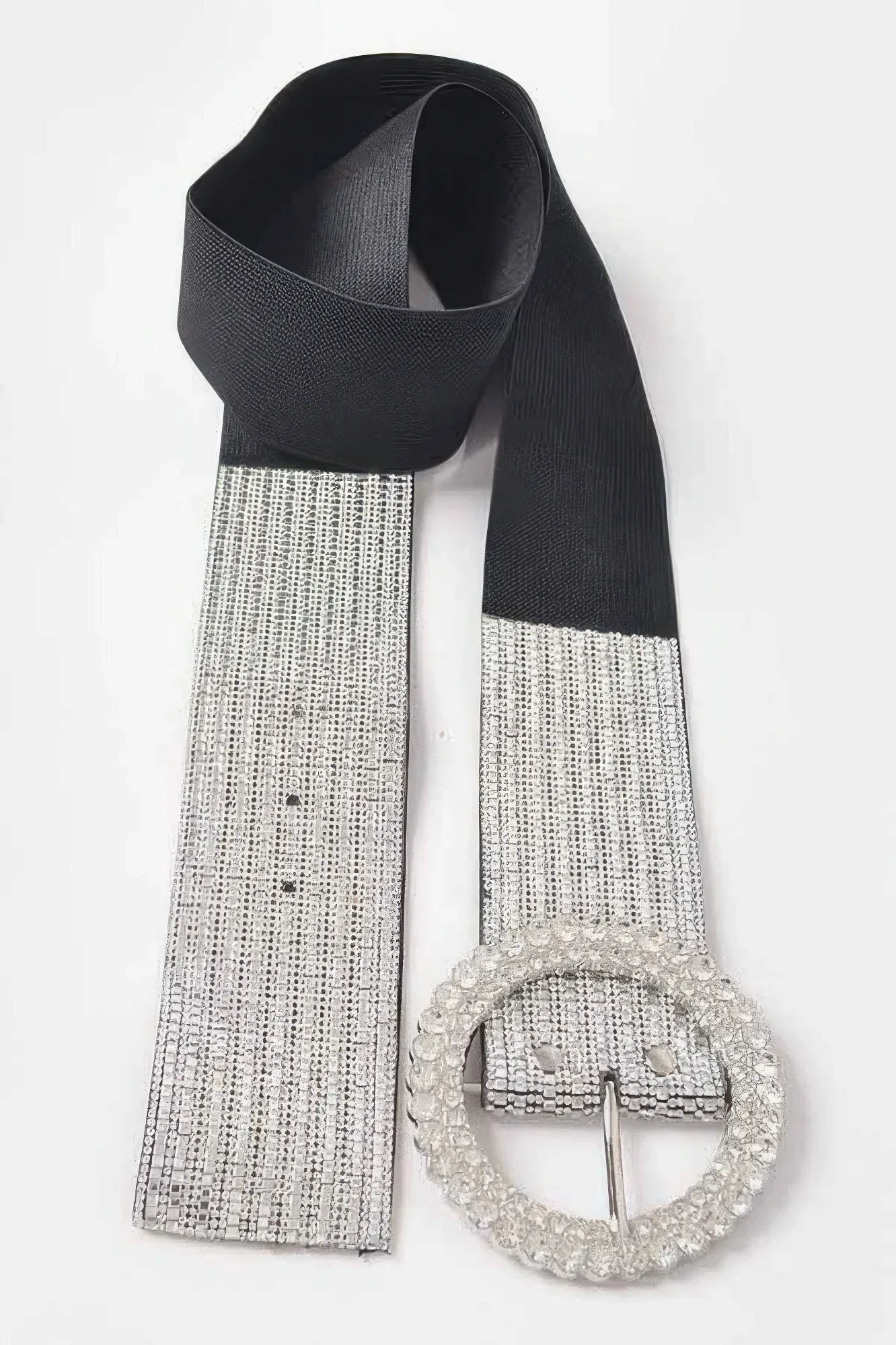 Rhinestone Buckle Plus Size Elastic Belt | Mixtshop LLC