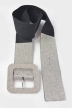 Rhinestone Buckle Plus Size Elastic Belt | Mixtshop LLC