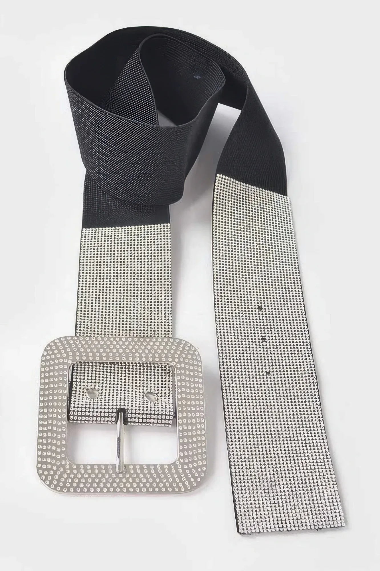 Rhinestone Buckle Plus Size Elastic Belt | Mixtshop LLC