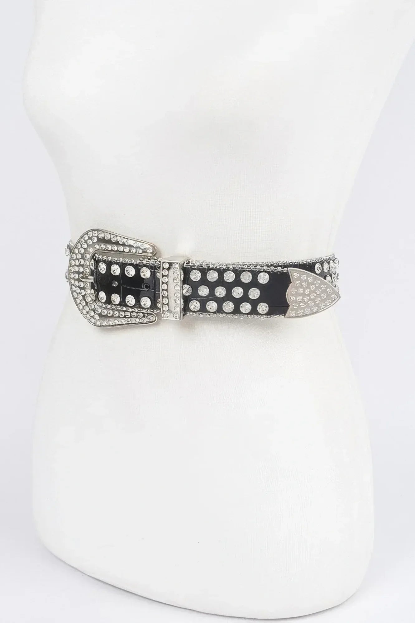 Multi Metal Stone Studded Plus Belt Secondary image