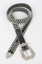 Multi Metal Stone Studded Plus Belt | Mixtshop LLC