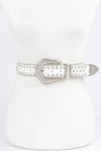 Multi Metal Stone Studded Plus Belt | Mixtshop LLC