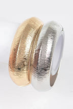 Two Pieces Set Wide Metal Bangle | Mixtshop LLC