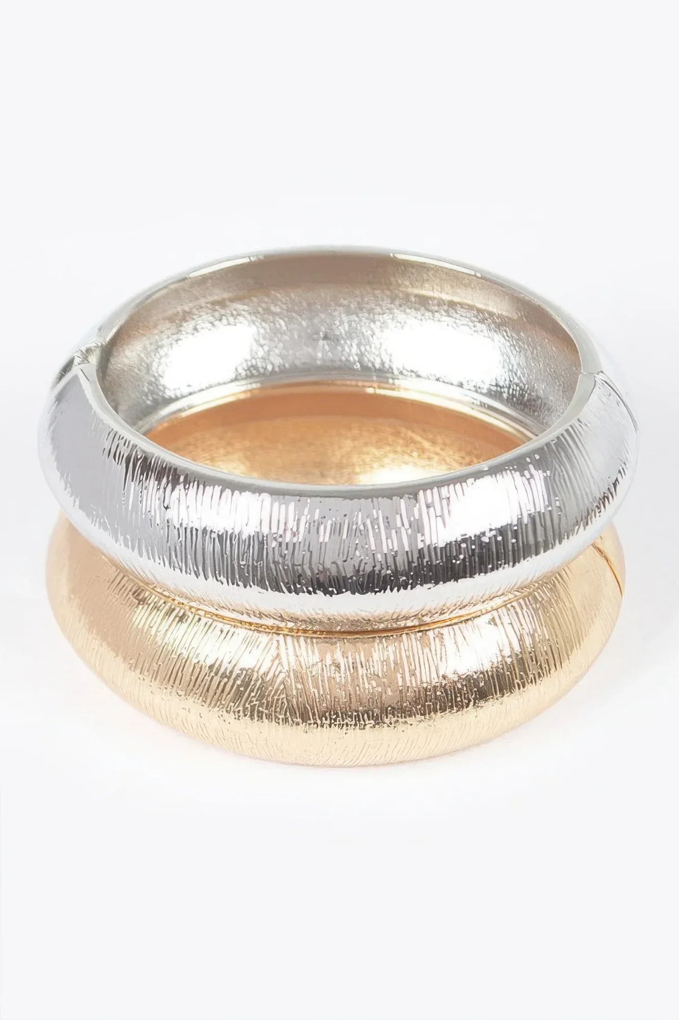Two Pieces Set Wide Metal Bangle | Mixtshop LLC