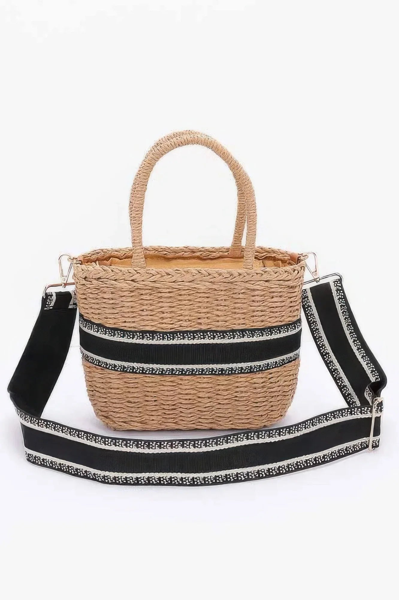 Faux Straw Small Tote Bag | Mixtshop LLC