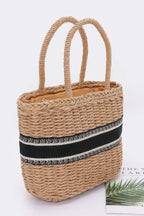 Faux Straw Small Tote Bag | Mixtshop LLC