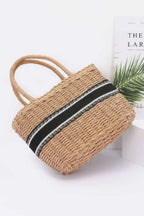 Faux Straw Small Tote Bag | Mixtshop LLC