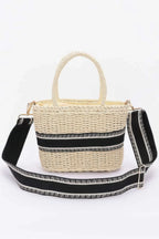Faux Straw Small Tote Bag | Mixtshop LLC