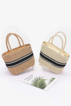 Faux Straw Small Tote Bag | Mixtshop LLC