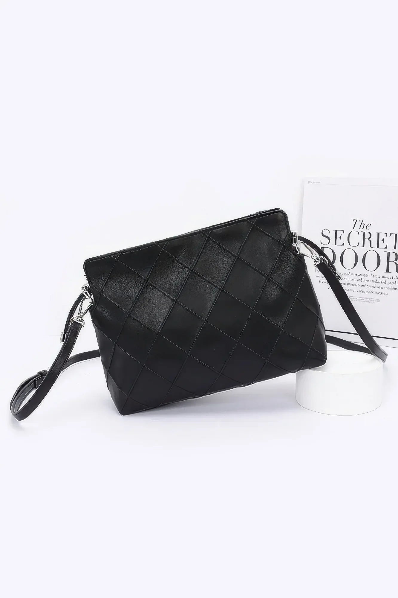 Quilted Faux Leather Bucket Crossbody Bag | Mixtshop LLC Main image