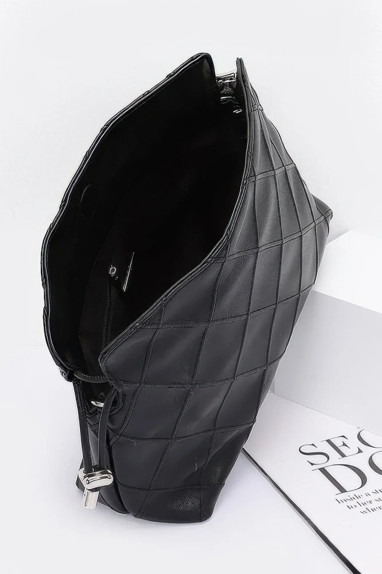 Quilted Faux Leather Bucket Crossbody Bag | Mixtshop LLC