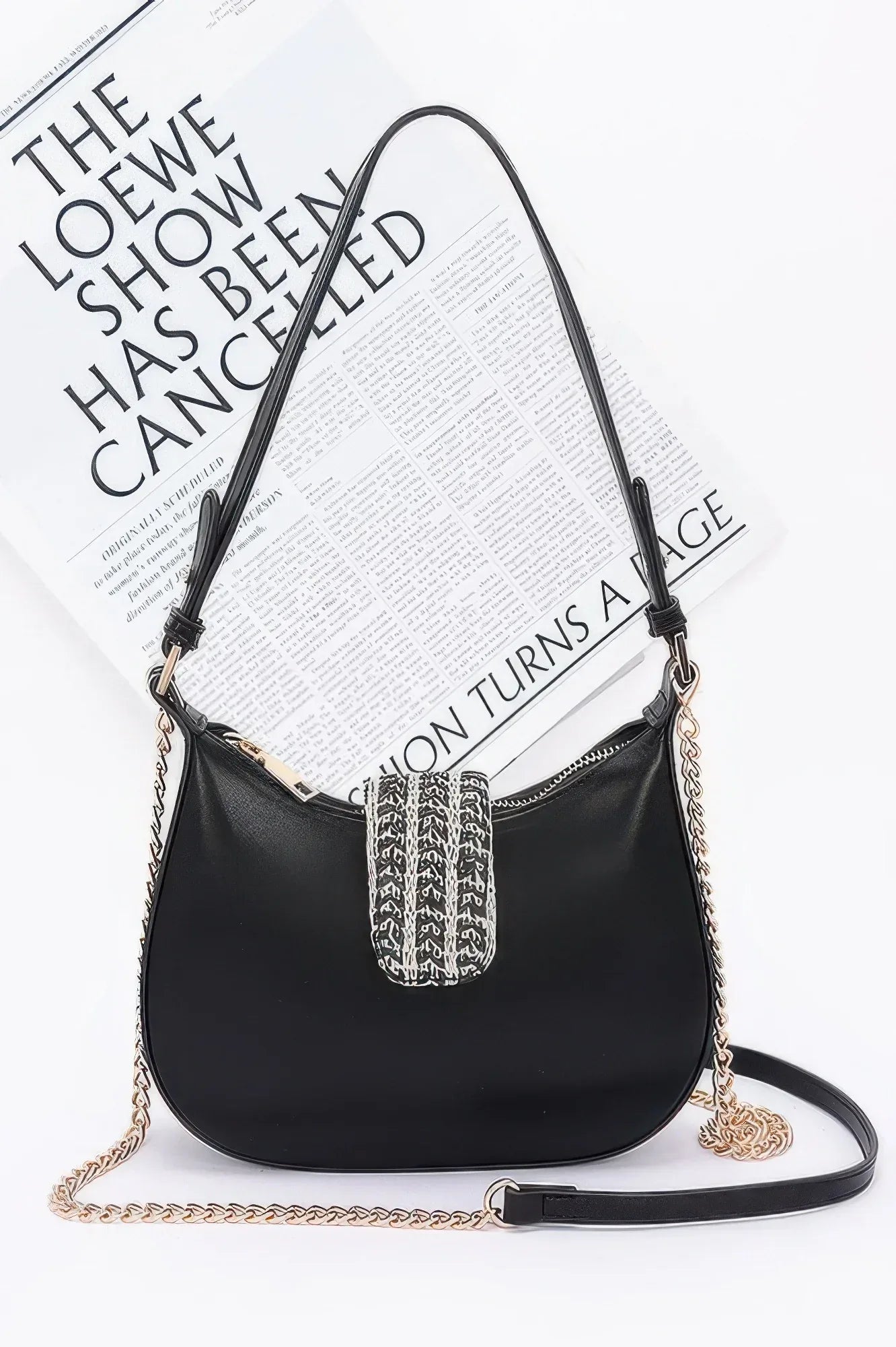 Faux Leather Hobo Bag | Mixtshop LLC Main image