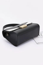 Faux Leather Two Tone Flap Bag | Mixtshop LLC