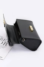 Faux Leather Two Tone Flap Bag | Mixtshop LLC