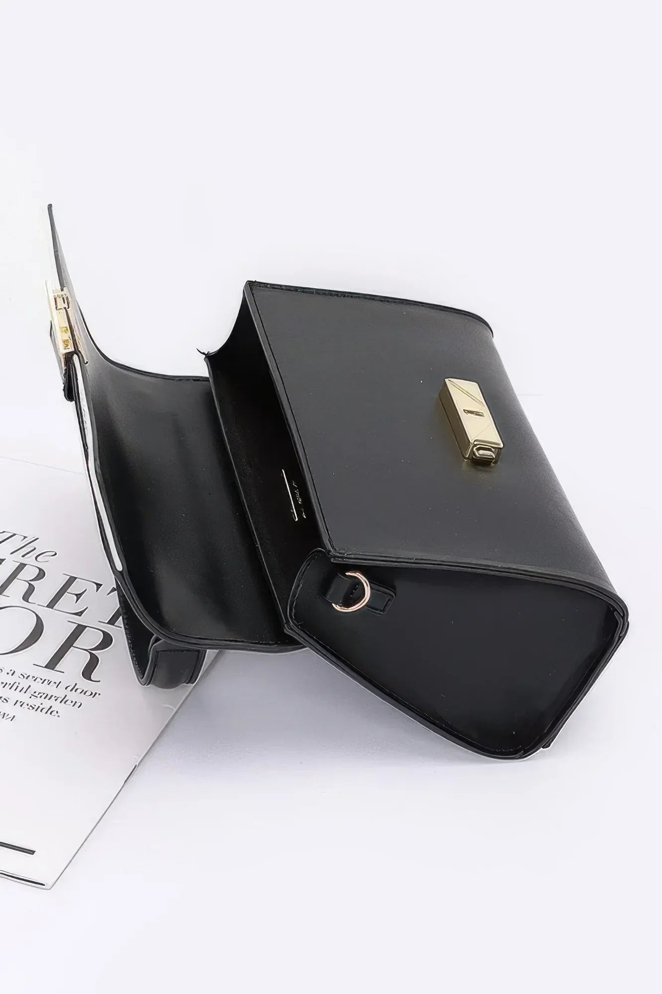 Faux Leather Two Tone Flap Bag | Mixtshop LLC