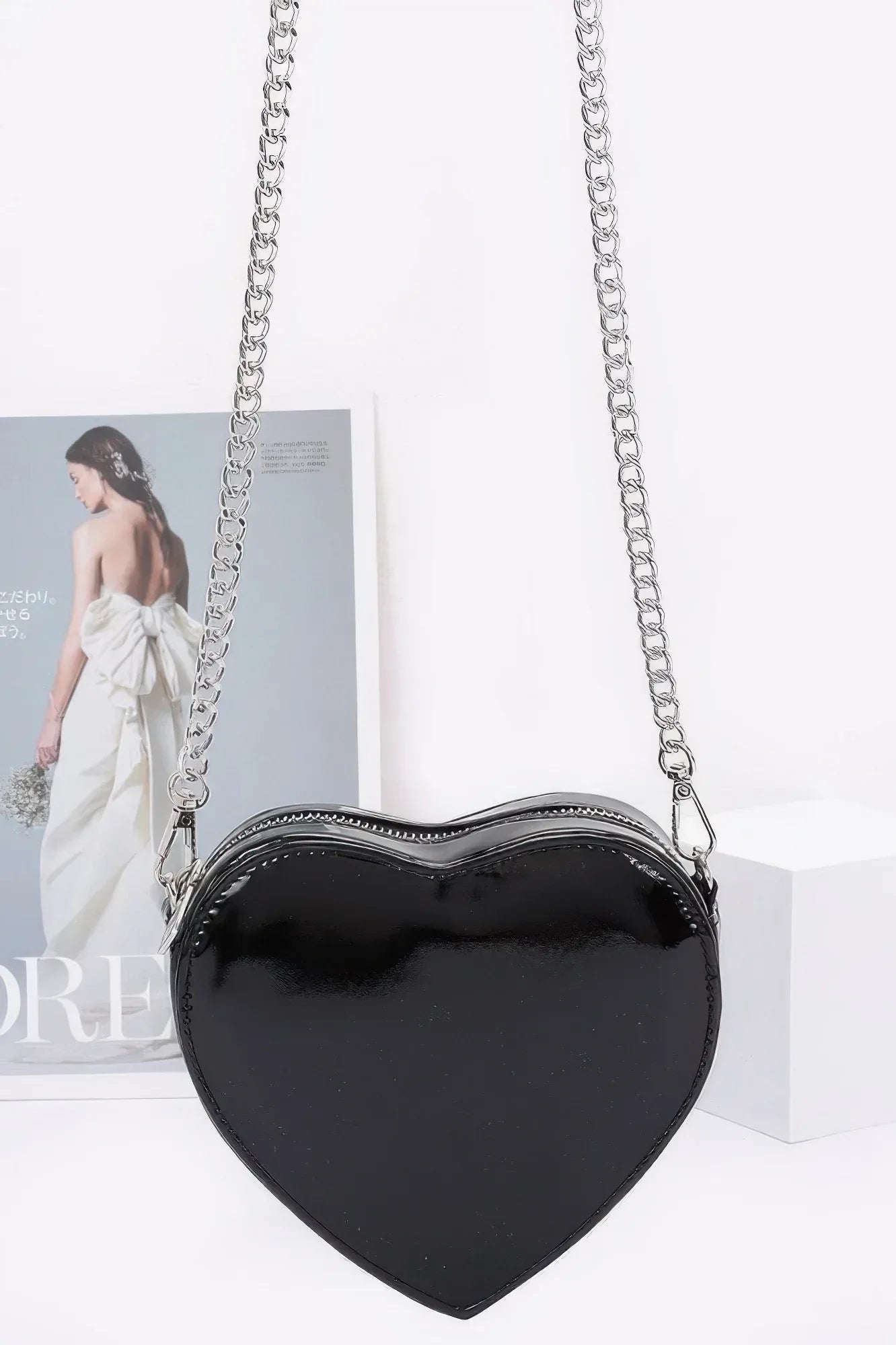 Enamel Heart Shape Crossbody Bag | Mixtshop LLC Main image